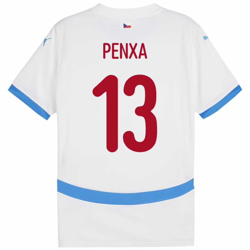 Kinder Tschechien Lukas Penxa #13 Weiß Auswärtstrikot Trikot 24-26 T-Shirt Schweiz