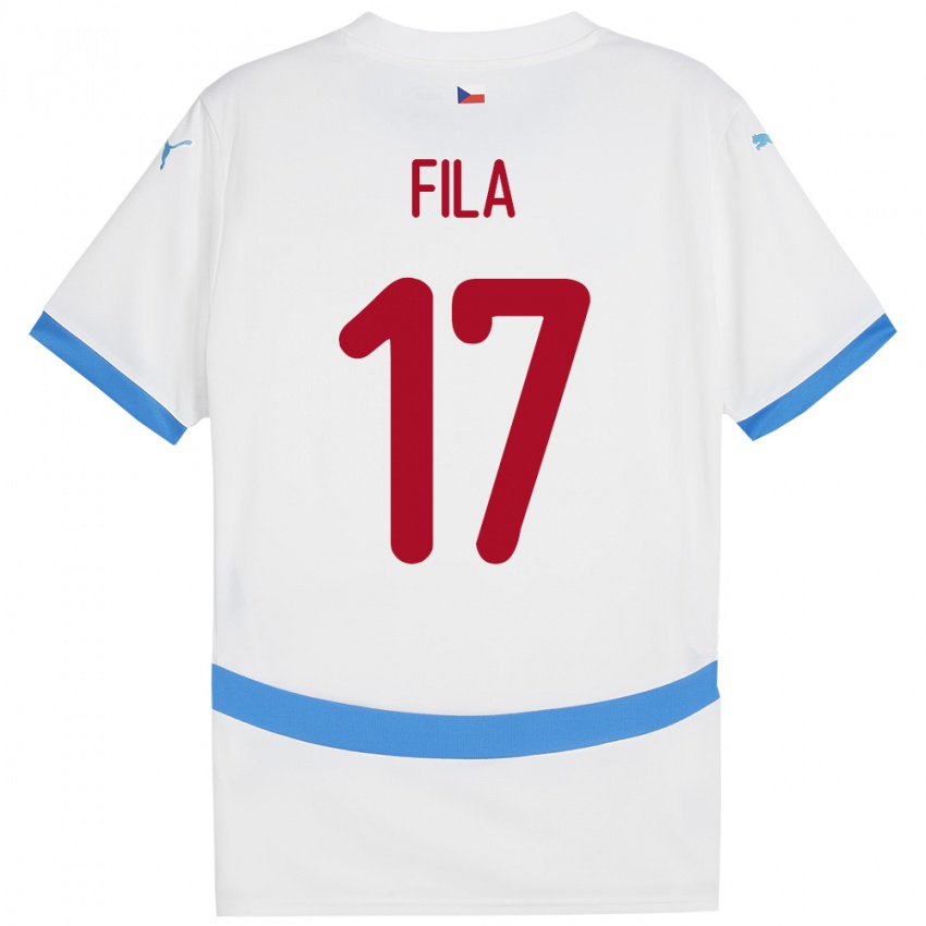 Kinder Tschechien Lukas Fila #17 Weiß Auswärtstrikot Trikot 24-26 T-Shirt Schweiz