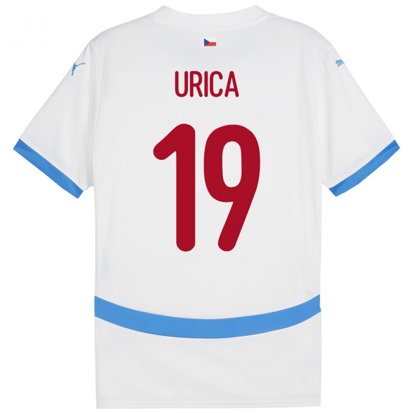 Kinder Tschechien Filip Urica #19 Weiß Auswärtstrikot Trikot 24-26 T-Shirt Schweiz