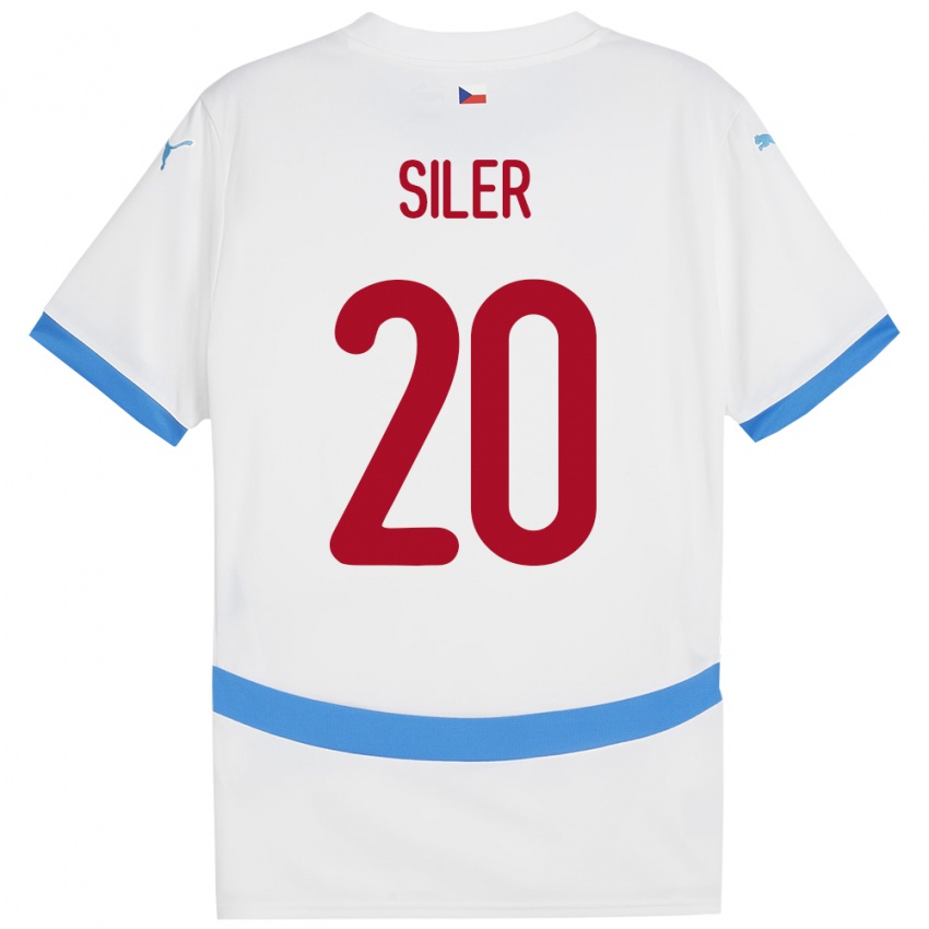 Kinder Tschechien Radek Siler #20 Weiß Auswärtstrikot Trikot 24-26 T-Shirt Schweiz