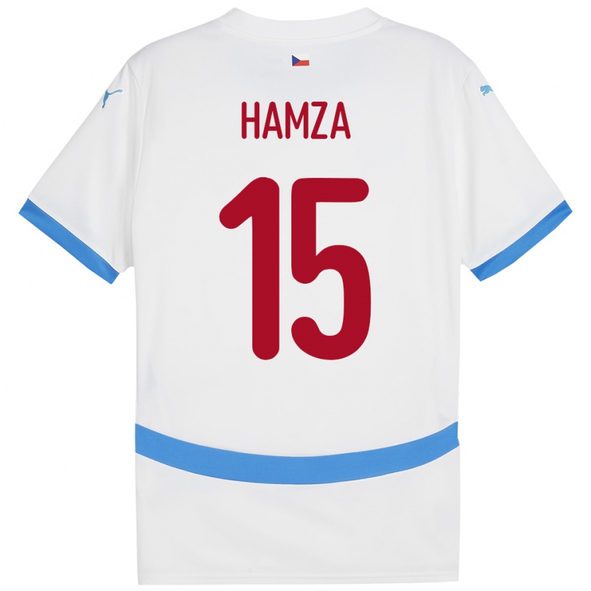 Kinder Tschechien Jiri Hamza #15 Weiß Auswärtstrikot Trikot 24-26 T-Shirt Schweiz