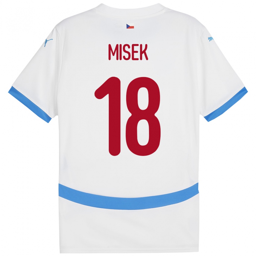 Kinder Tschechien Stepan Misek #18 Weiß Auswärtstrikot Trikot 24-26 T-Shirt Schweiz