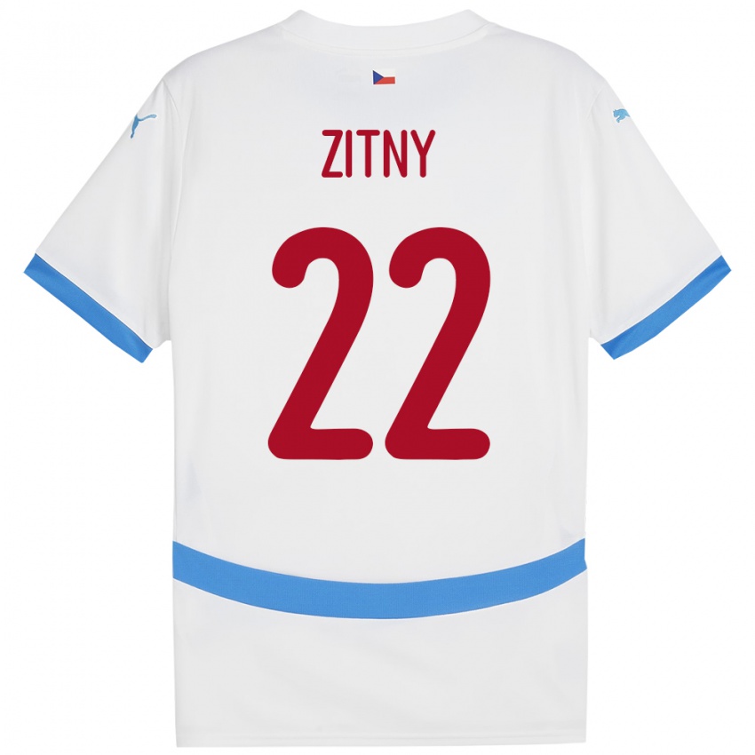 Kinder Tschechien Matej Zitny #22 Weiß Auswärtstrikot Trikot 24-26 T-Shirt Schweiz