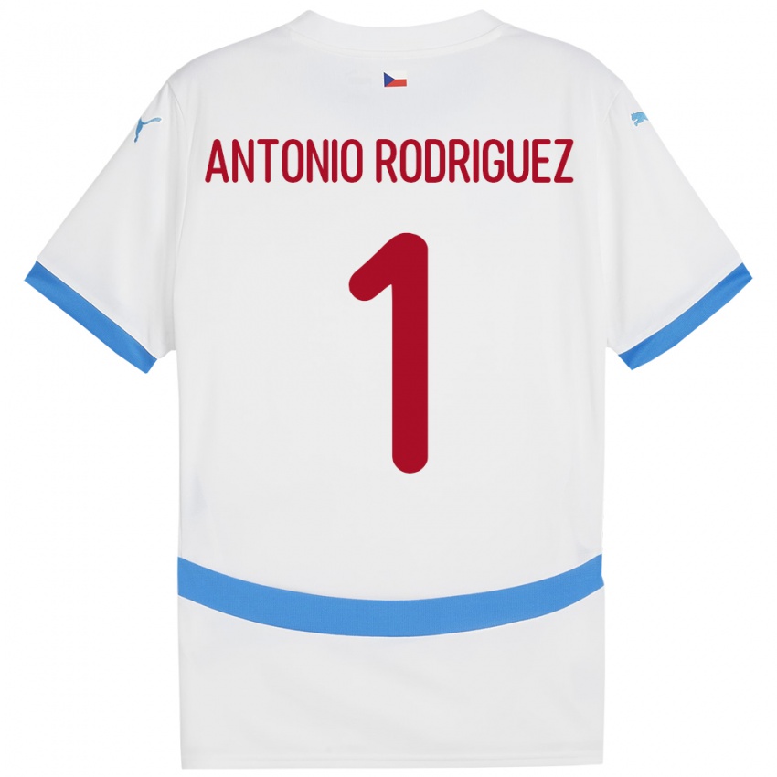 Kinder Tschechien Pedro Antonio Rodriguez #1 Weiß Auswärtstrikot Trikot 24-26 T-Shirt Schweiz