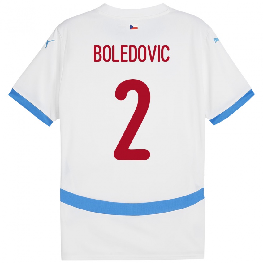 Kinder Tschechien Tobias Boledovic #2 Weiß Auswärtstrikot Trikot 24-26 T-Shirt Schweiz