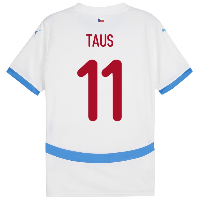 Kinder Tschechien Martin Taus #11 Weiß Auswärtstrikot Trikot 24-26 T-Shirt Schweiz