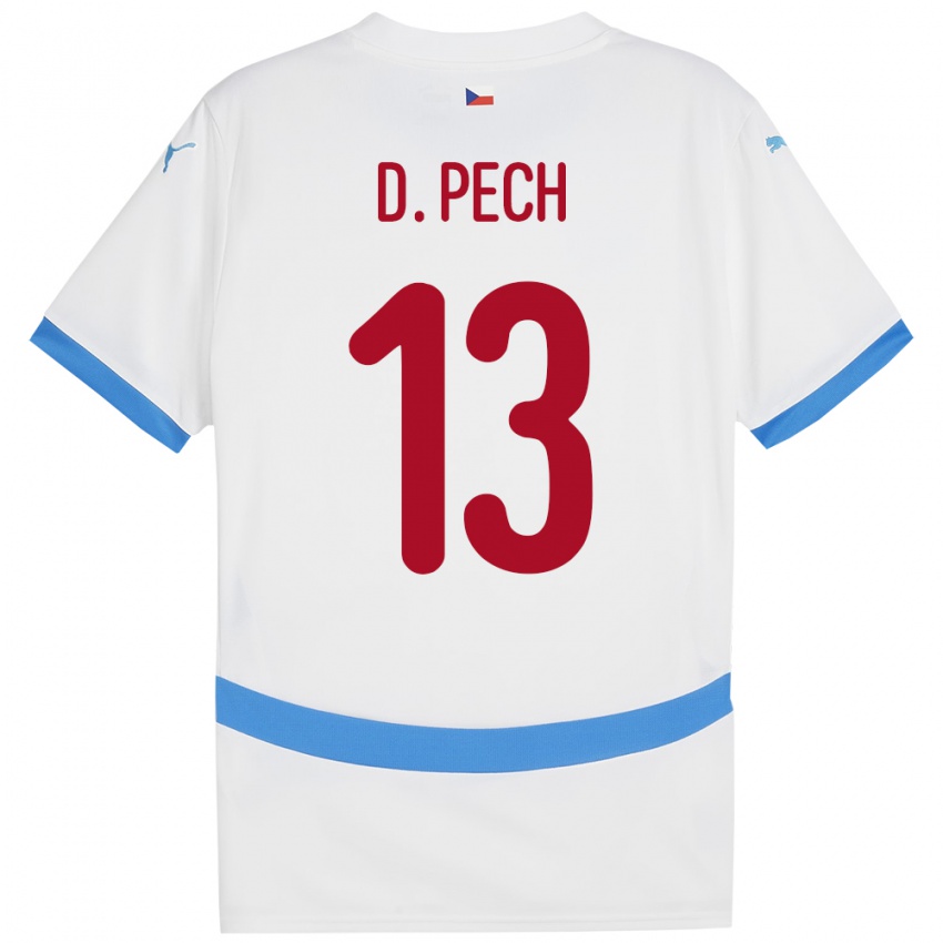 Kinder Tschechien Dominik Pech #13 Weiß Auswärtstrikot Trikot 24-26 T-Shirt Schweiz