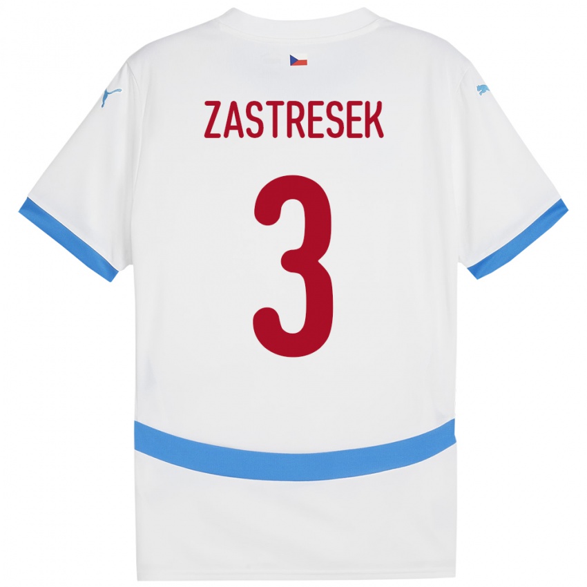 Kinder Tschechien Matous Zastresek #3 Weiß Auswärtstrikot Trikot 24-26 T-Shirt Schweiz