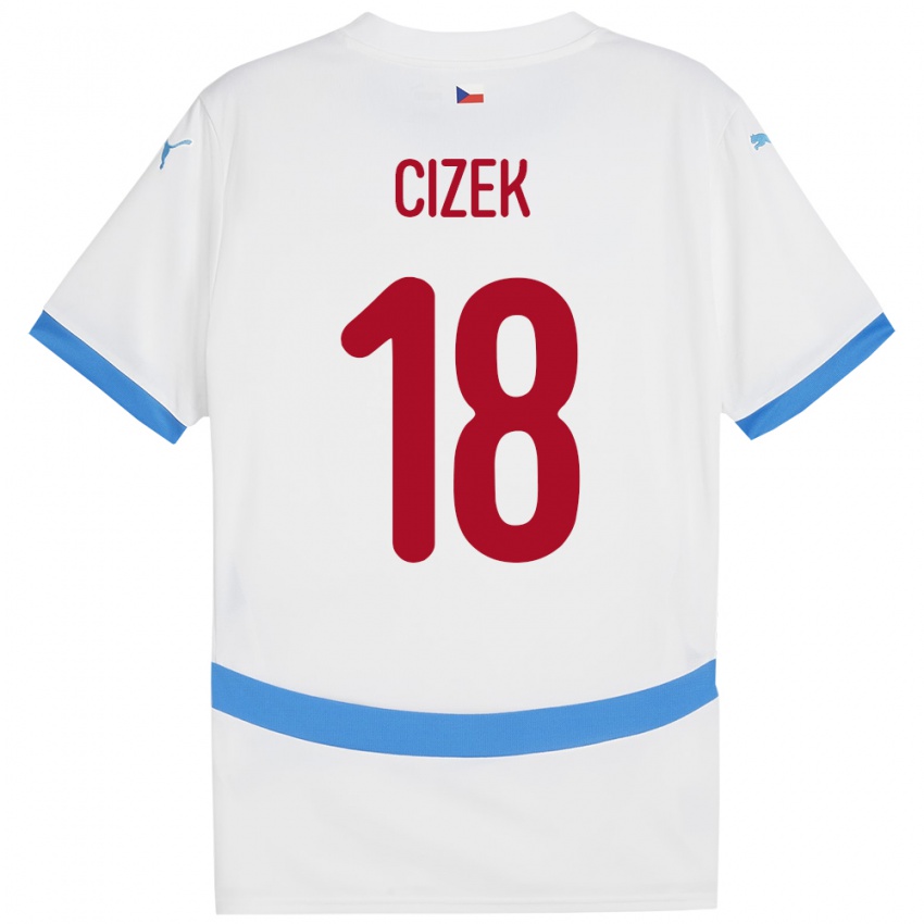 Kinder Tschechien Krystof Cizek #18 Weiß Auswärtstrikot Trikot 24-26 T-Shirt Schweiz