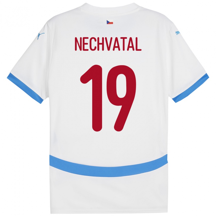 Kinder Tschechien Matyas Nechvatal #19 Weiß Auswärtstrikot Trikot 24-26 T-Shirt Schweiz