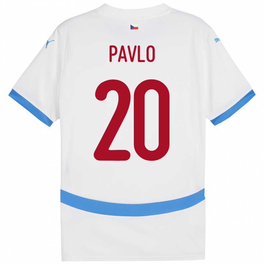 Kinder Tschechien Simon Pavlo #20 Weiß Auswärtstrikot Trikot 24-26 T-Shirt Schweiz