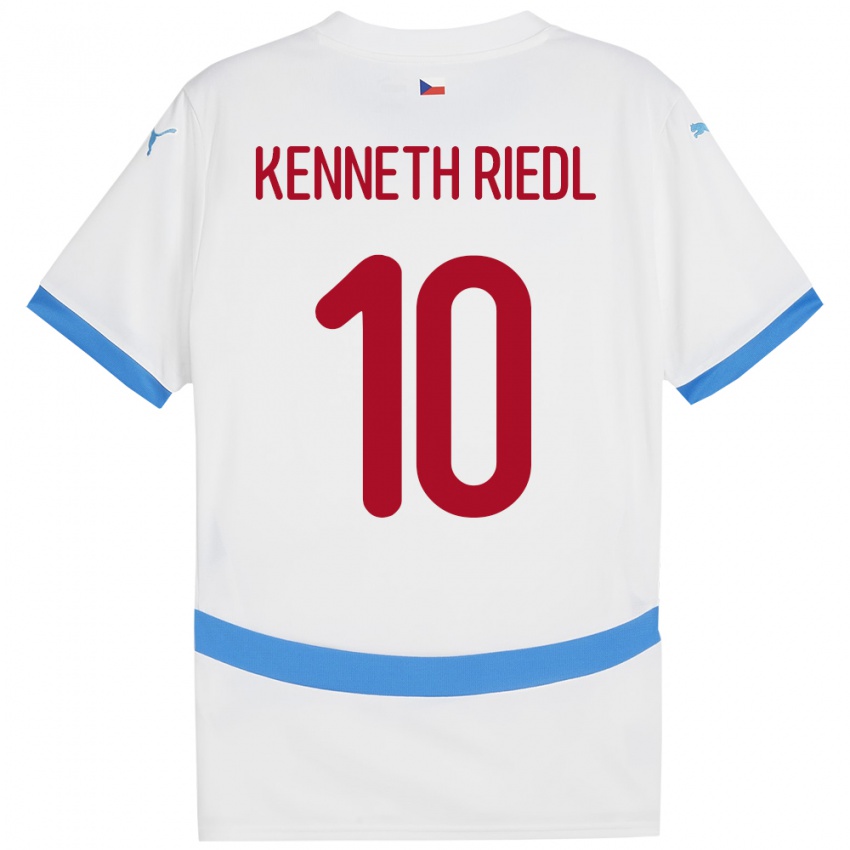 Kinder Tschechien Victor Kenneth Riedl #10 Weiß Auswärtstrikot Trikot 24-26 T-Shirt Schweiz