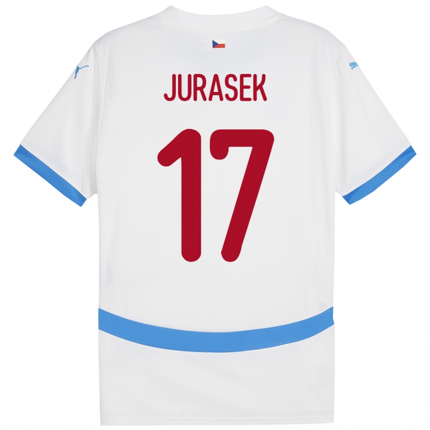 Kinder Tschechien Patrik Jurasek #17 Weiß Auswärtstrikot Trikot 24-26 T-Shirt Schweiz