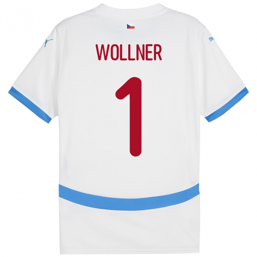 Kinder Tschechien Vojtech Wollner #1 Weiß Auswärtstrikot Trikot 24-26 T-Shirt Schweiz