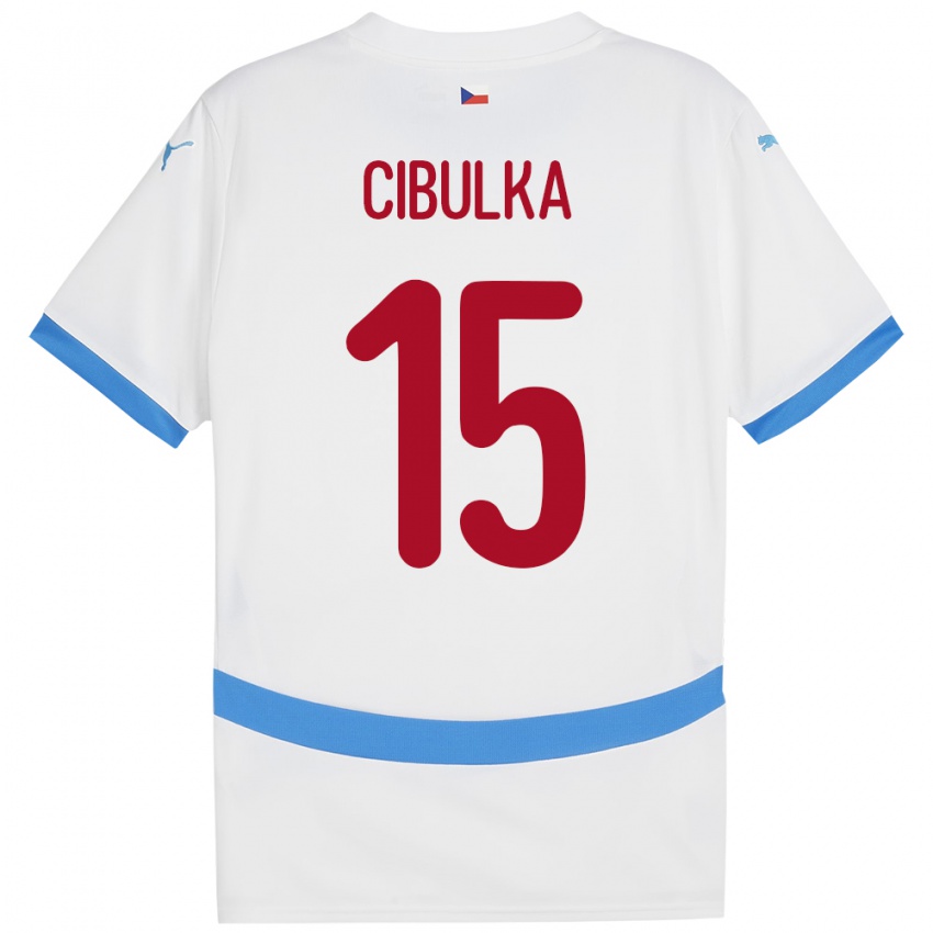 Kinder Tschechien Oskar Cibulka #15 Weiß Auswärtstrikot Trikot 24-26 T-Shirt Schweiz