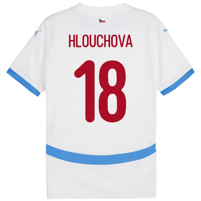 Kinder Tschechien Radka Hlouchová #18 Weiß Auswärtstrikot Trikot 24-26 T-Shirt Schweiz