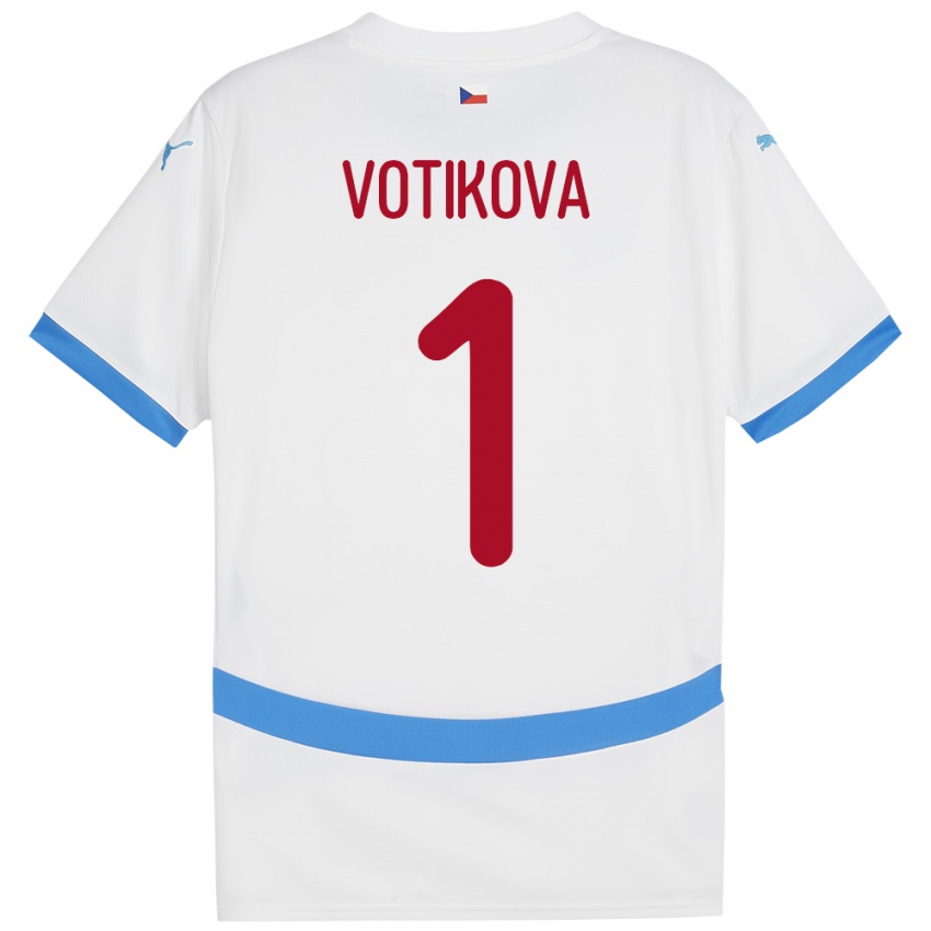 Kinder Tschechien Barbora Votíková #1 Weiß Auswärtstrikot Trikot 24-26 T-Shirt Schweiz