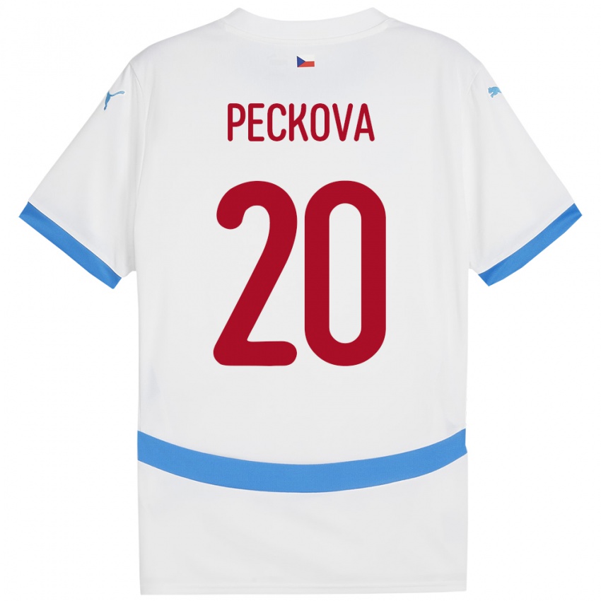 Kinder Tschechien Alena Pěčková #20 Weiß Auswärtstrikot Trikot 24-26 T-Shirt Schweiz