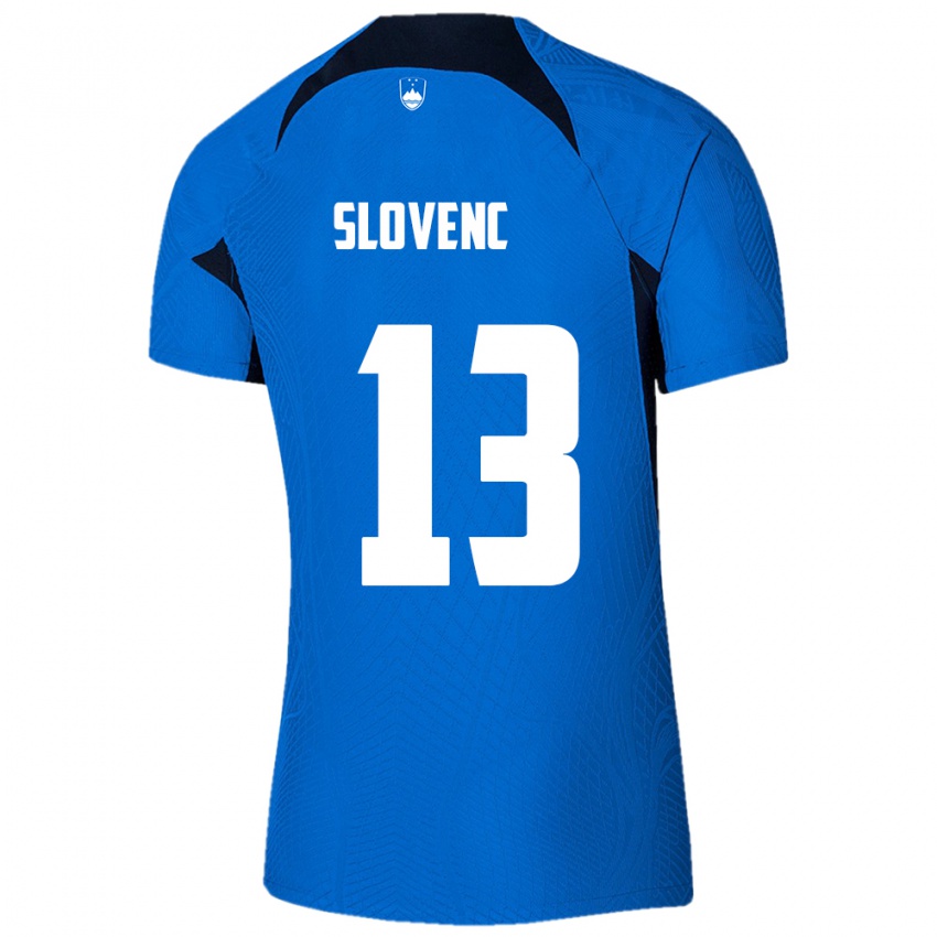 Kinder Slowenien Nejc Slovenc #13 Blau Auswärtstrikot Trikot 24-26 T-Shirt Schweiz