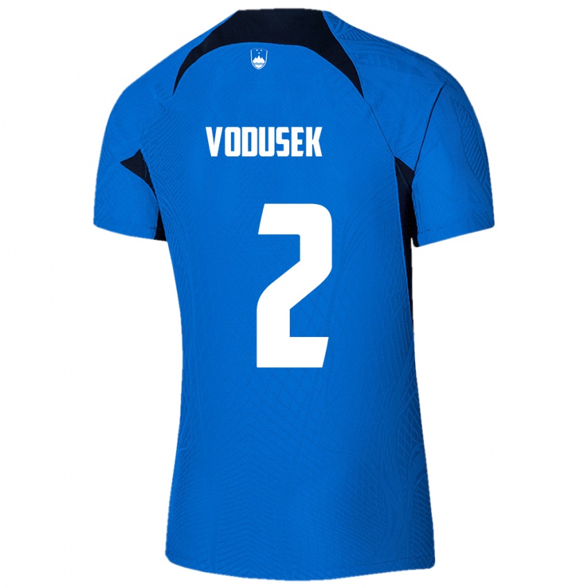 Kinder Slowenien Luka Vodusek #2 Blau Auswärtstrikot Trikot 24-26 T-Shirt Schweiz