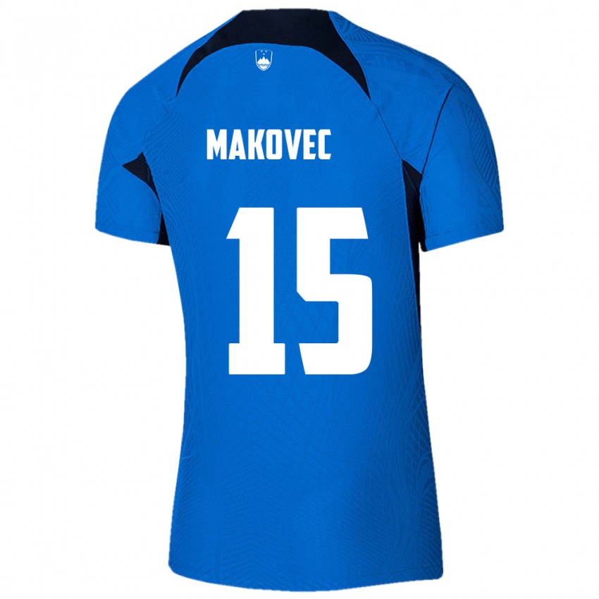 Kinder Slowenien Sara Makovec #15 Blau Auswärtstrikot Trikot 24-26 T-Shirt Schweiz