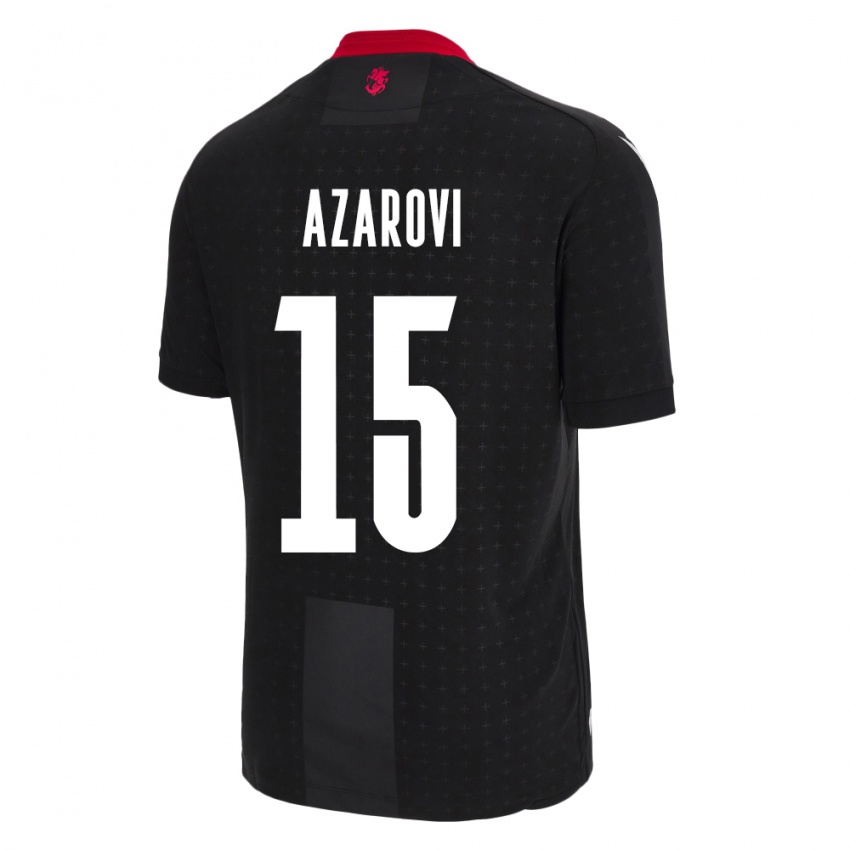 Kinder Georgien Irakli Azarovi #15 Schwarz Auswärtstrikot Trikot 24-26 T-Shirt Schweiz