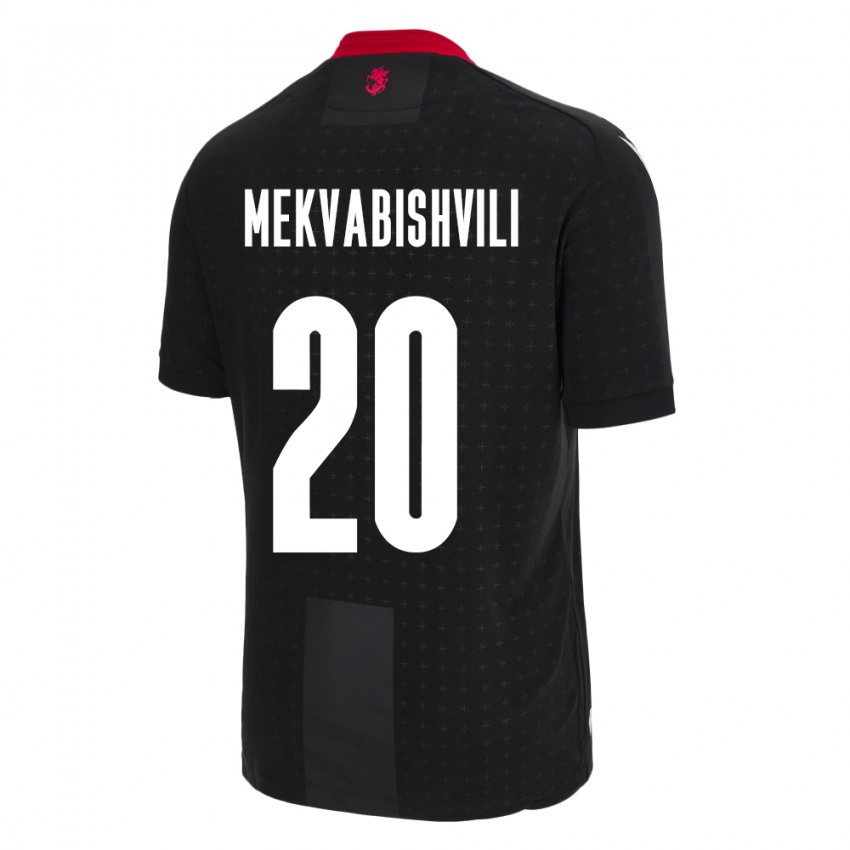 Kinder Georgien Anzor Mekvabishvili #20 Schwarz Auswärtstrikot Trikot 24-26 T-Shirt Schweiz