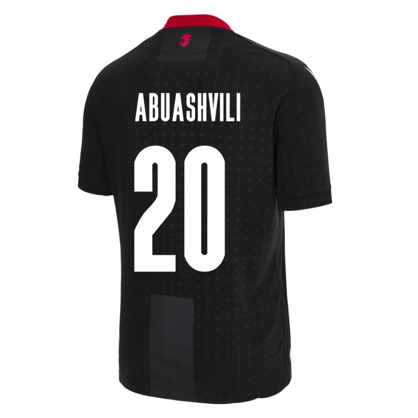 Kinder Georgien Giorgi Abuashvili #20 Schwarz Auswärtstrikot Trikot 24-26 T-Shirt Schweiz