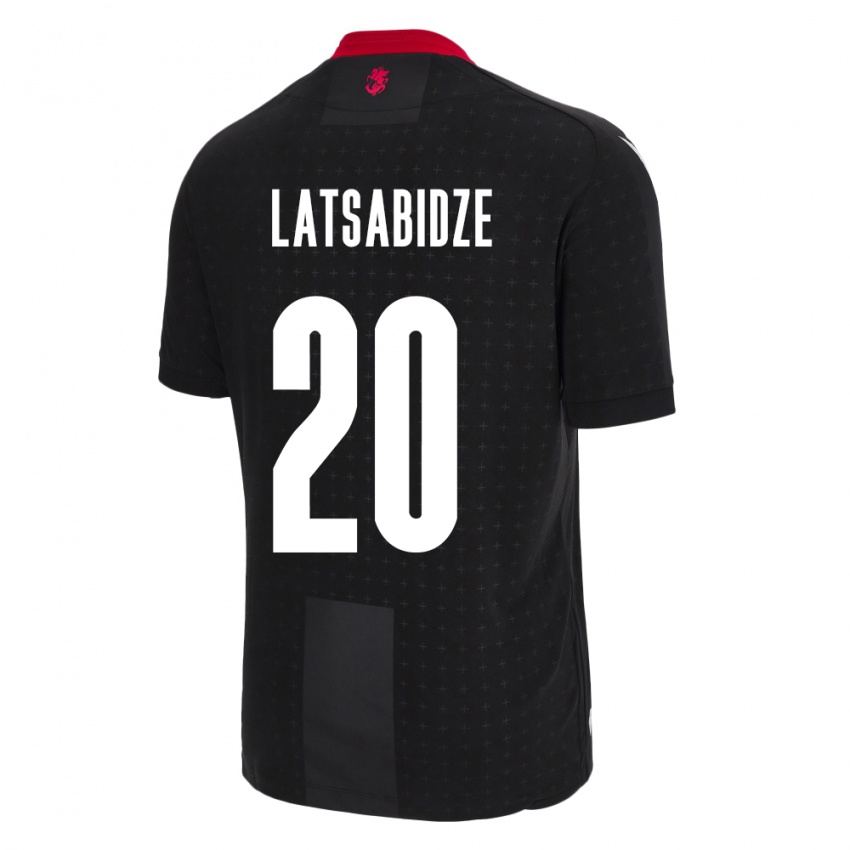 Kinder Georgien Luka Latsabidze #20 Schwarz Auswärtstrikot Trikot 24-26 T-Shirt Schweiz