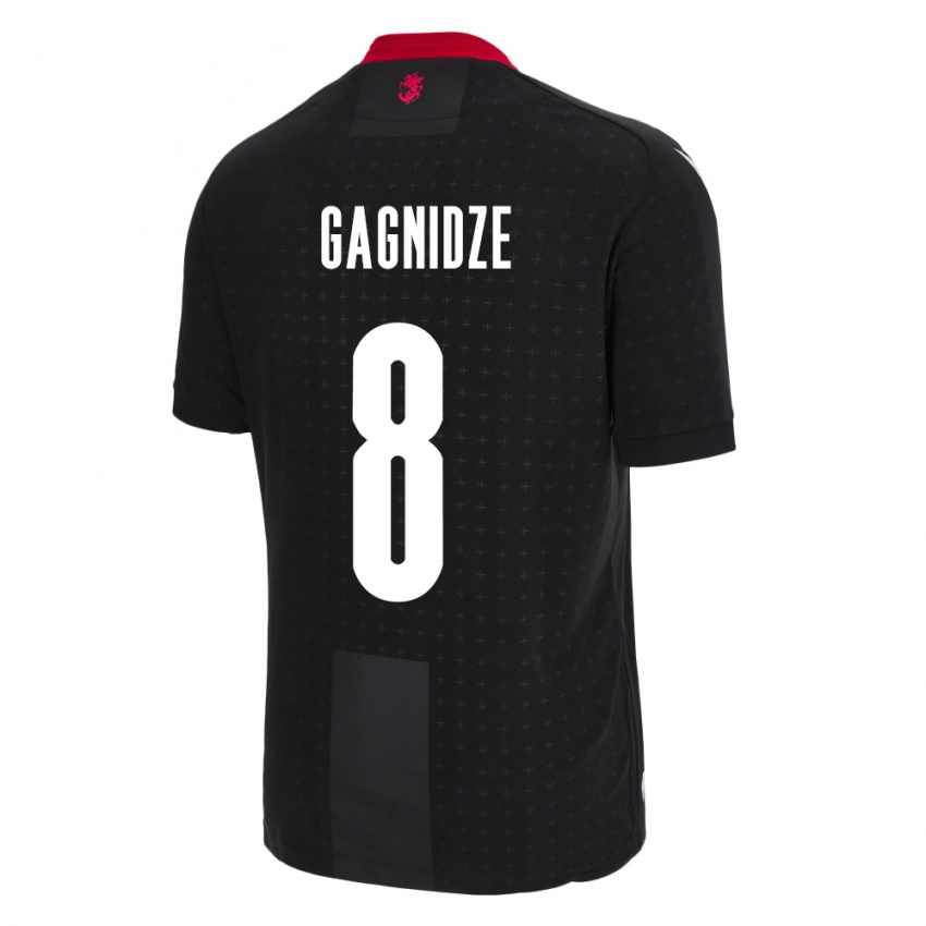 Kinder Georgien Luka Gagnidze #8 Schwarz Auswärtstrikot Trikot 24-26 T-Shirt Schweiz