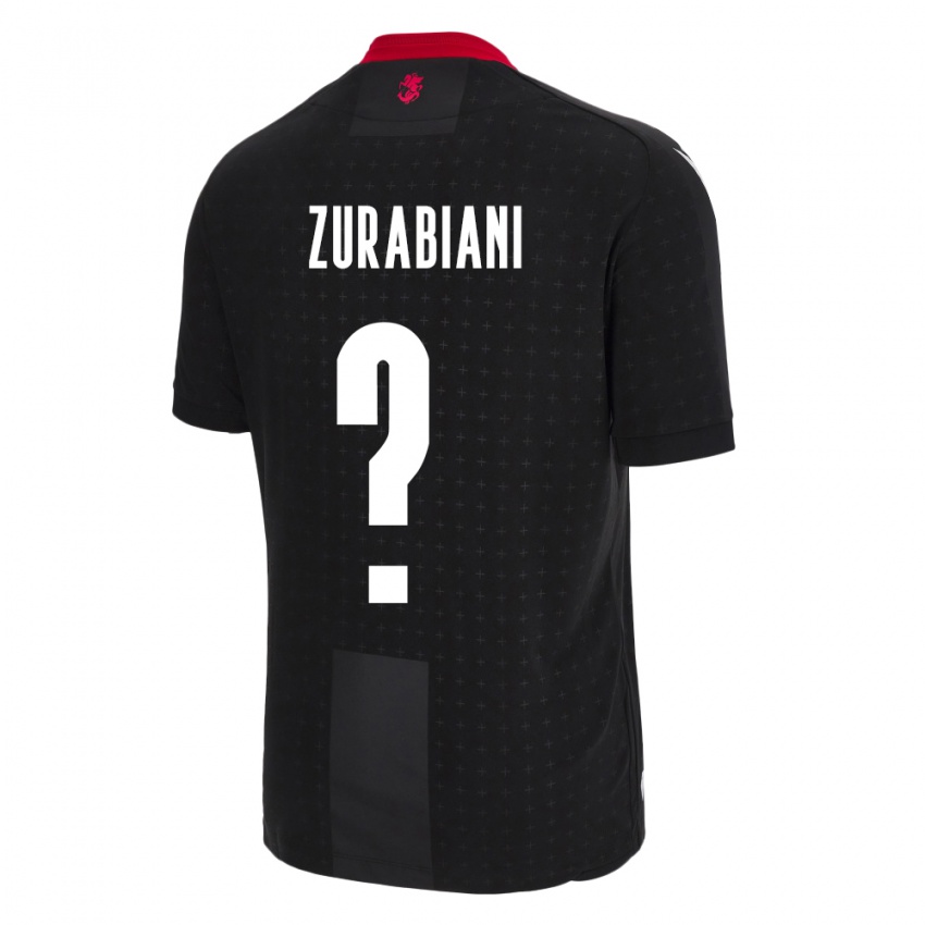 Kinder Georgien Davit Zurabiani #0 Schwarz Auswärtstrikot Trikot 24-26 T-Shirt Schweiz