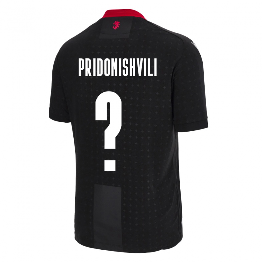 Kinder Georgien Luka Pridonishvili #0 Schwarz Auswärtstrikot Trikot 24-26 T-Shirt Schweiz