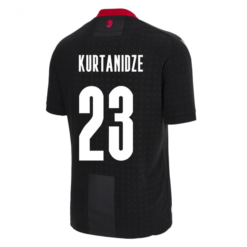 Kinder Georgien Revaz Kurtanidze #23 Schwarz Auswärtstrikot Trikot 24-26 T-Shirt Schweiz