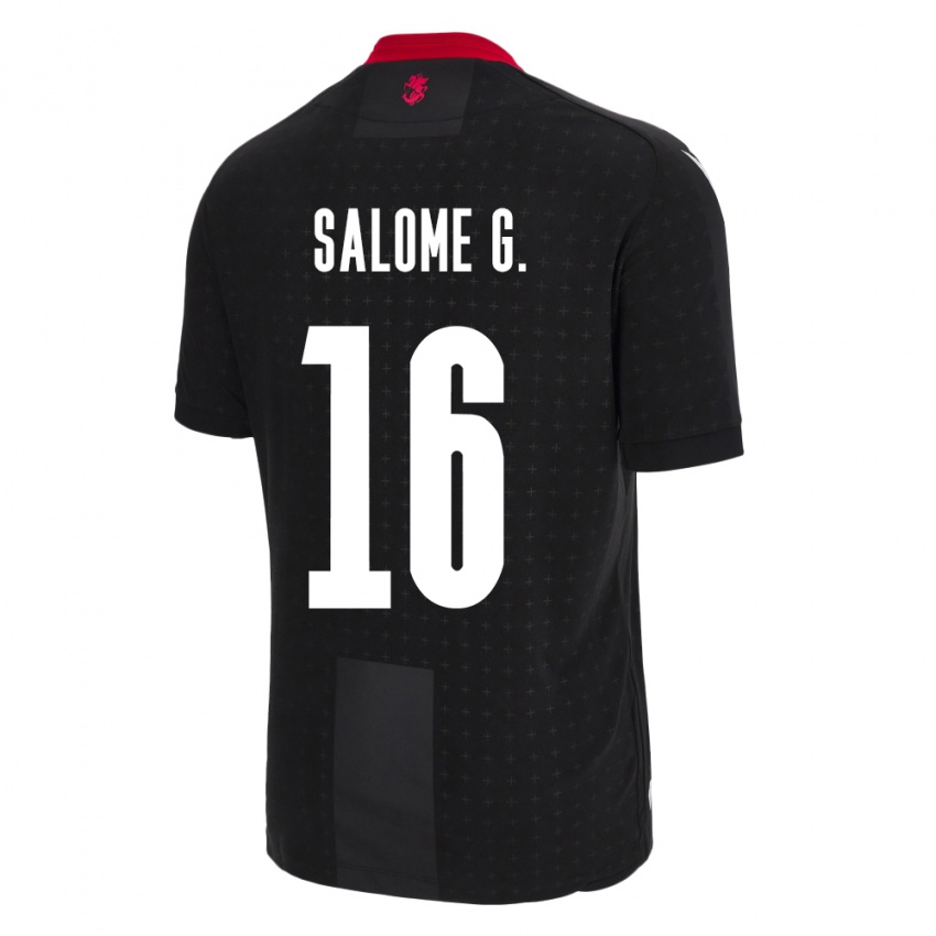 Kinder Georgien Salome Gasviani #16 Schwarz Auswärtstrikot Trikot 24-26 T-Shirt Schweiz