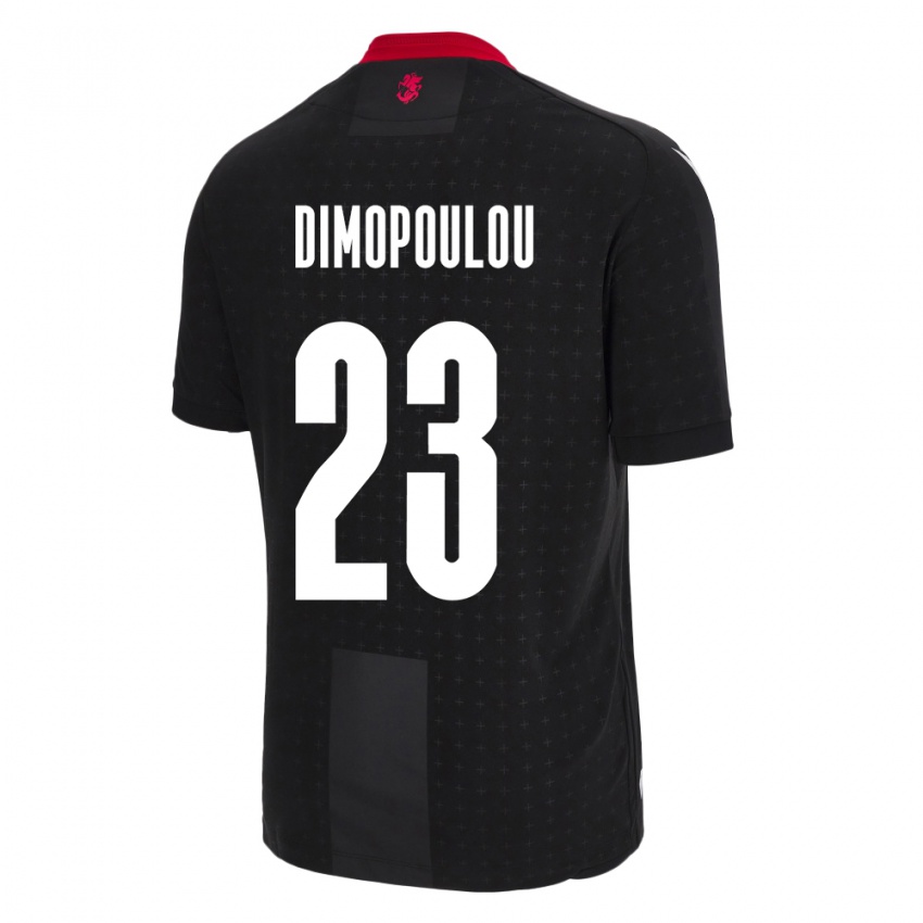 Kinder Georgien Salomi Dimopoulou #23 Schwarz Auswärtstrikot Trikot 24-26 T-Shirt Schweiz