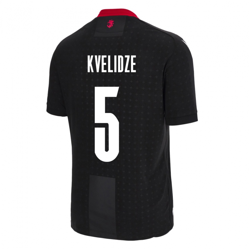 Kinder Georgien Tamar Kvelidze #5 Schwarz Auswärtstrikot Trikot 24-26 T-Shirt Schweiz