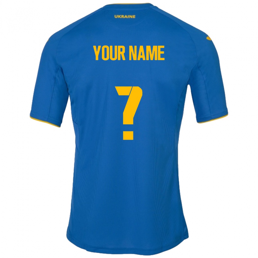 Kinder Ukraine Ihren Namen #0 Blau Auswärtstrikot Trikot 24-26 T-Shirt Schweiz