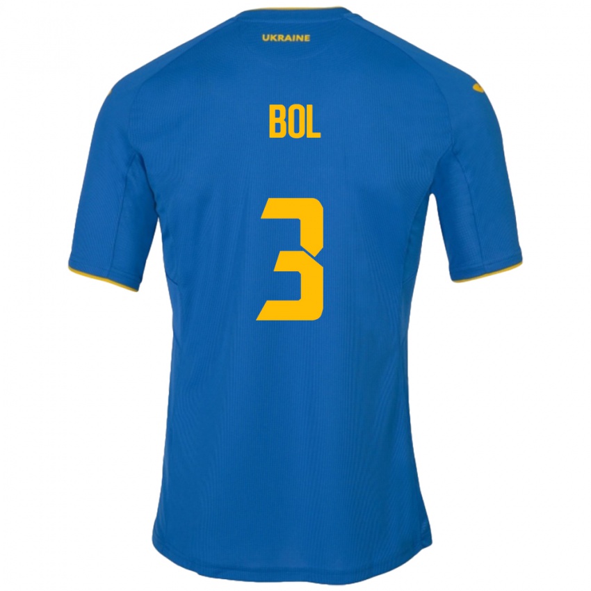 Kinder Ukraine Anton Bol #3 Blau Auswärtstrikot Trikot 24-26 T-Shirt Schweiz