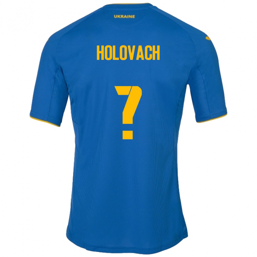 Kinder Ukraine Viktoriya Holovach #0 Blau Auswärtstrikot Trikot 24-26 T-Shirt Schweiz