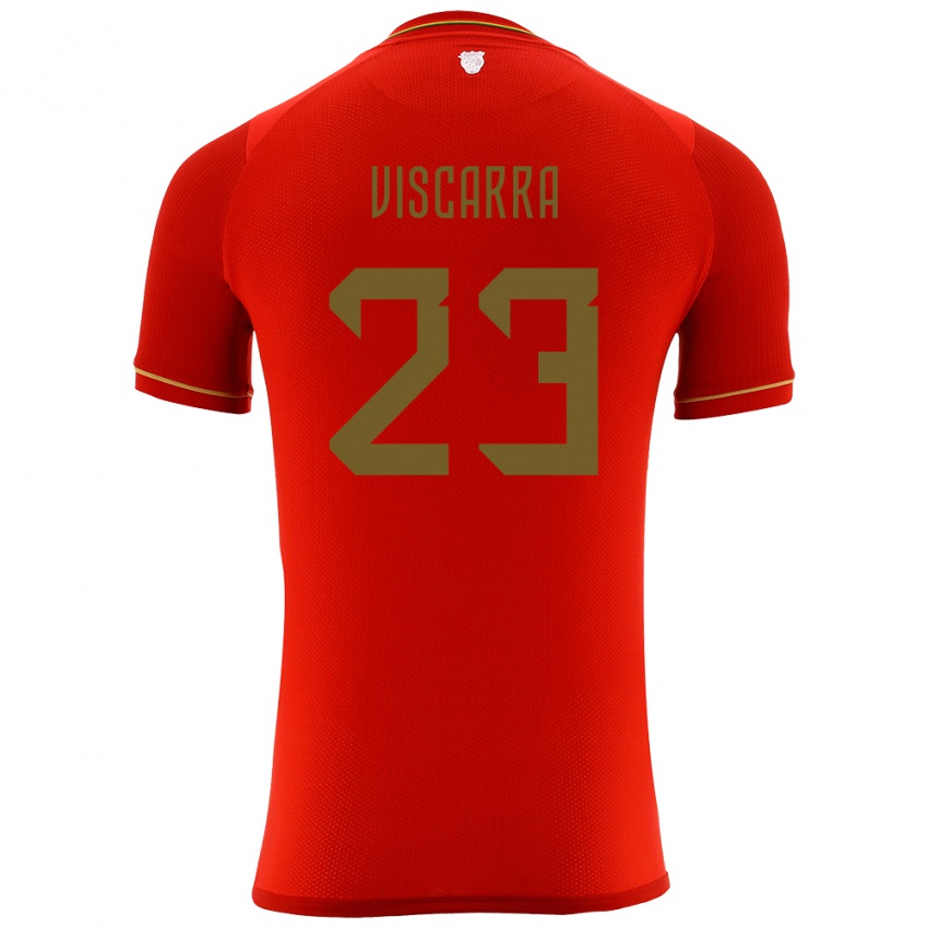 Kinder Bolivien Guillermo Viscarra #23 Rot Auswärtstrikot Trikot 24-26 T-Shirt Schweiz