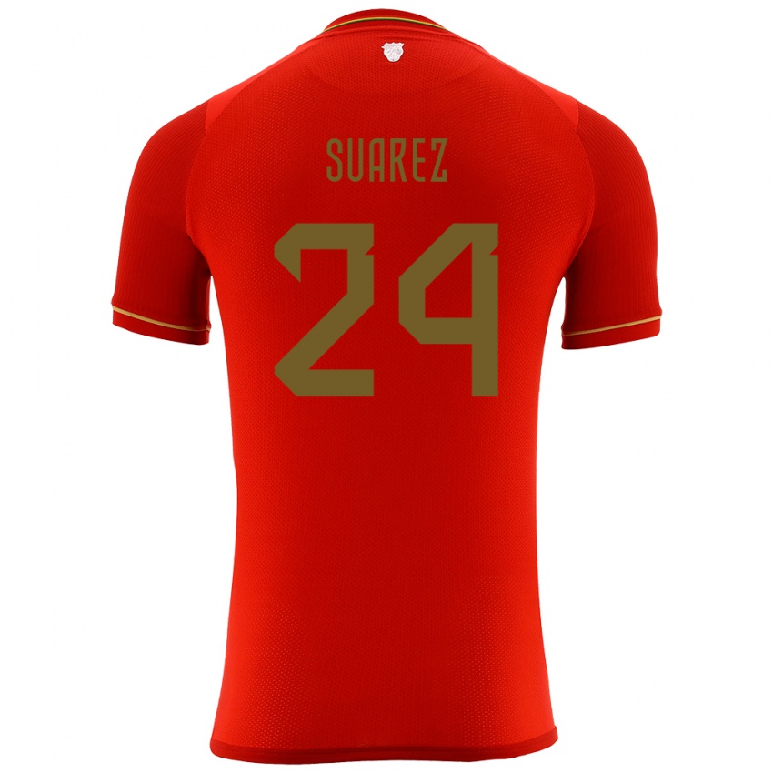 Kinder Bolivien Marcelo Suárez #24 Rot Auswärtstrikot Trikot 24-26 T-Shirt Schweiz