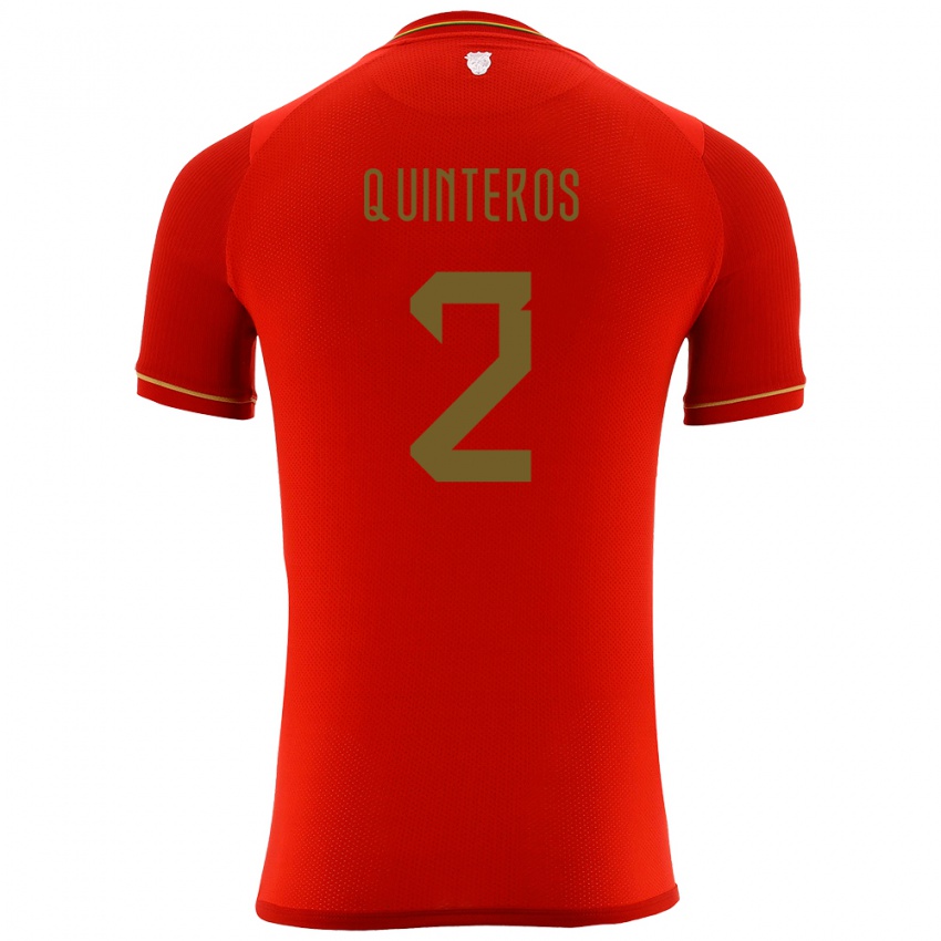 Kinder Bolivien Jairo Quinteros #2 Rot Auswärtstrikot Trikot 24-26 T-Shirt Schweiz