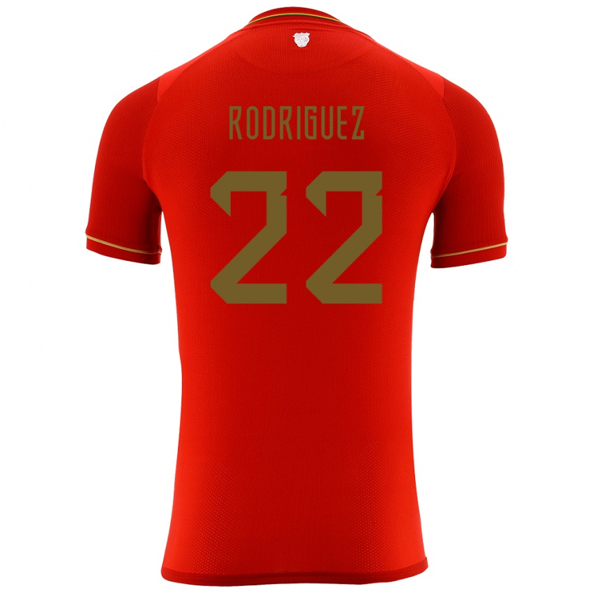 Kinder Bolivien Carlitos Rodriguez #22 Rot Auswärtstrikot Trikot 24-26 T-Shirt Schweiz