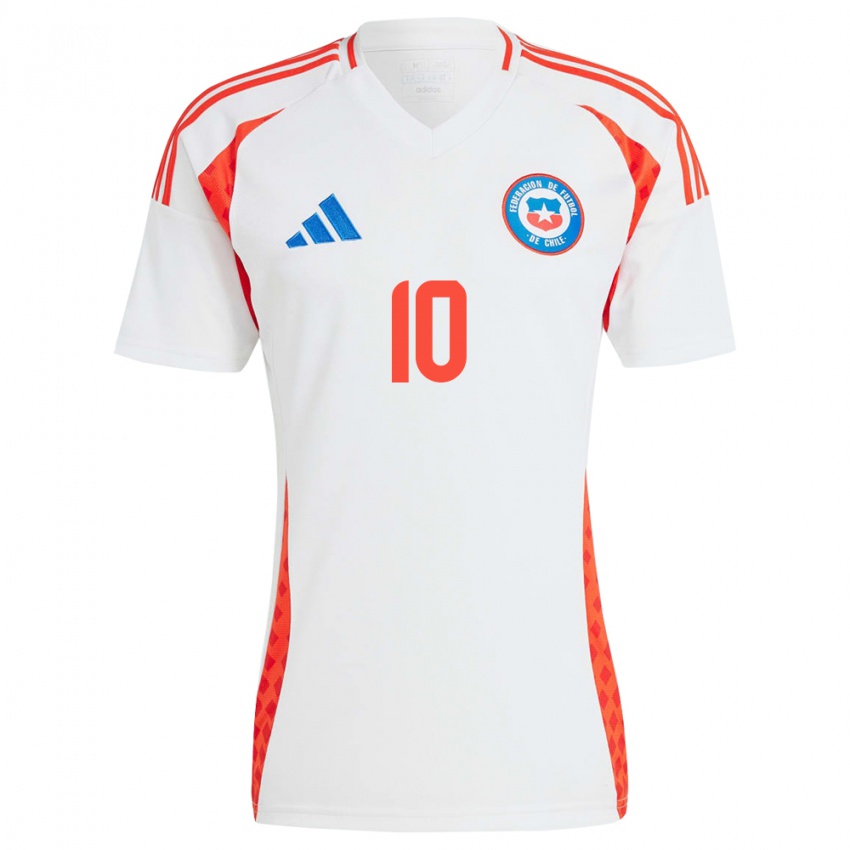 Kinder Chile Alexis Sánchez #10 Weiß Auswärtstrikot Trikot 24-26 T-Shirt Schweiz