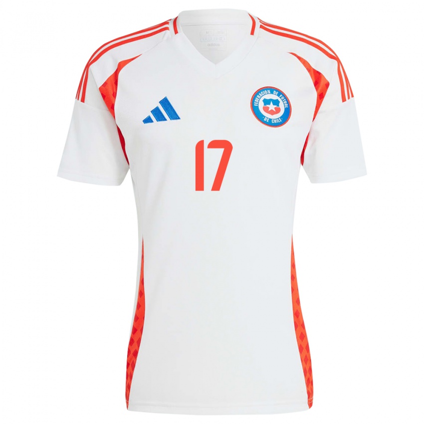 Kinder Chile Fernanda Pinilla #17 Weiß Auswärtstrikot Trikot 24-26 T-Shirt Schweiz