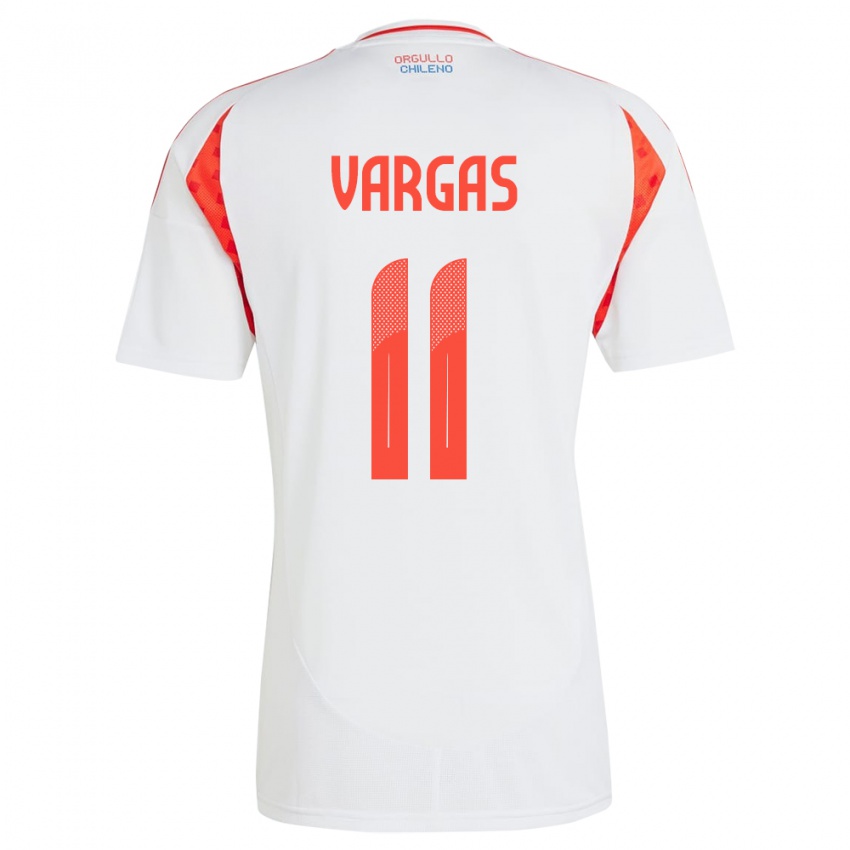 Kinder Chile Eduardo Vargas #11 Weiß Auswärtstrikot Trikot 24-26 T-Shirt Schweiz