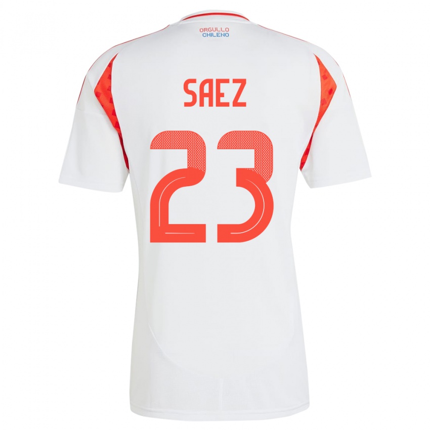 Kinder Chile Ignacio Sáez #23 Weiß Auswärtstrikot Trikot 24-26 T-Shirt Schweiz