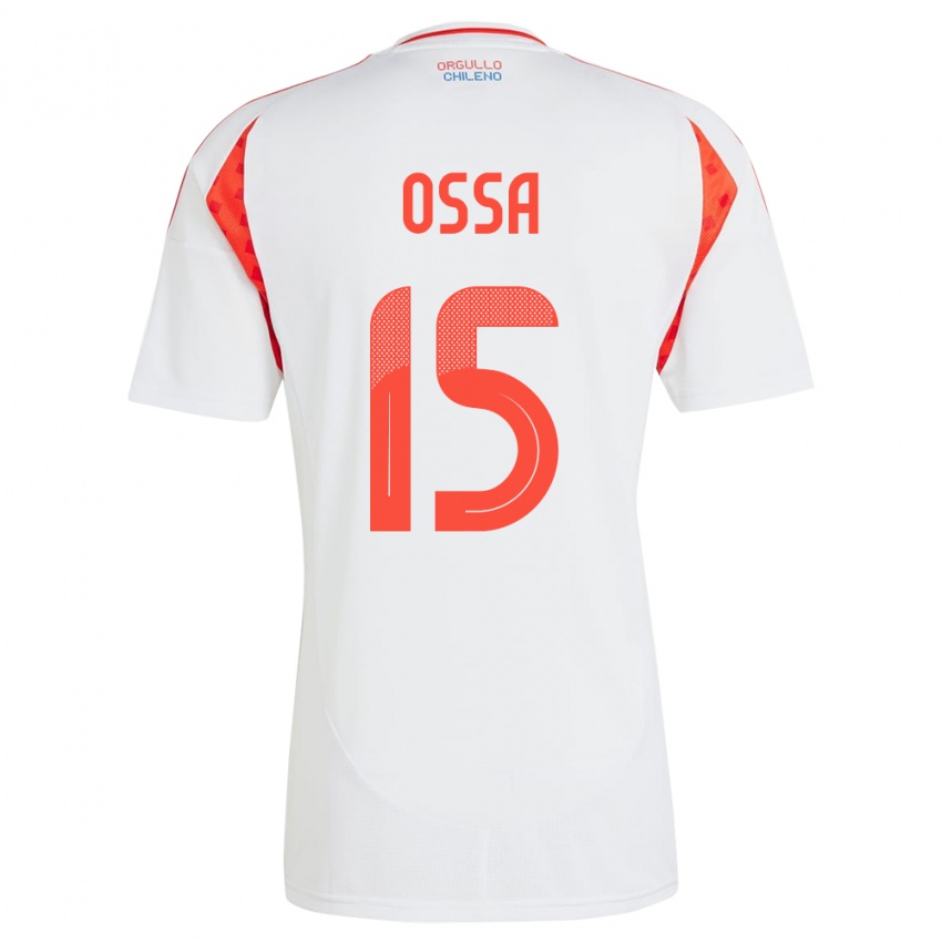 Kinder Chile Diego Ossa #15 Weiß Auswärtstrikot Trikot 24-26 T-Shirt Schweiz