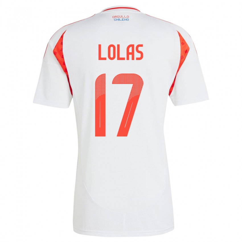 Kinder Chile Manuel Lolas #17 Weiß Auswärtstrikot Trikot 24-26 T-Shirt Schweiz