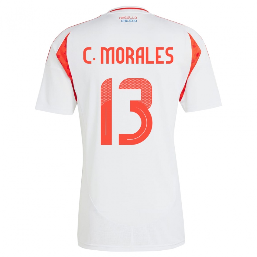 Kinder Chile Cristián Morales #13 Weiß Auswärtstrikot Trikot 24-26 T-Shirt Schweiz